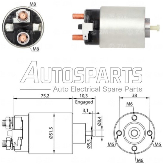 ZM791 - ZM, ΜΠΟΥΤΟΝ ΜΙΖΑΣ MITSUBISHI 12V NISSAN ALMERA, PRIMERA
