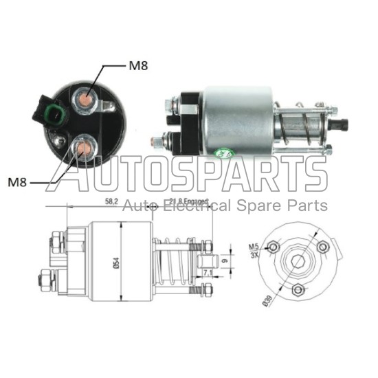 ZM397ZB - ZM, ΜΠΟΥΤΟΝ ΜΙΖΑΣ MARELLI 12V TOYOTA AVENSIS, COROLLA
