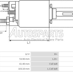 SS4006 - AS-PL, ΜΠΟΥΤΟΝ ΜΙΖΑΣ LUCAS 12V 4 ΒΙΔΕΣ 