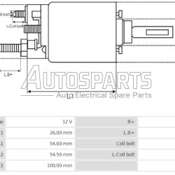 66-9203 - WAIGLOBAL, ΜΠΟΥΤΟΝ ΜΙΖΑΣ LUCAS 12V MASSEY FERGUSON, DAVID BROWN