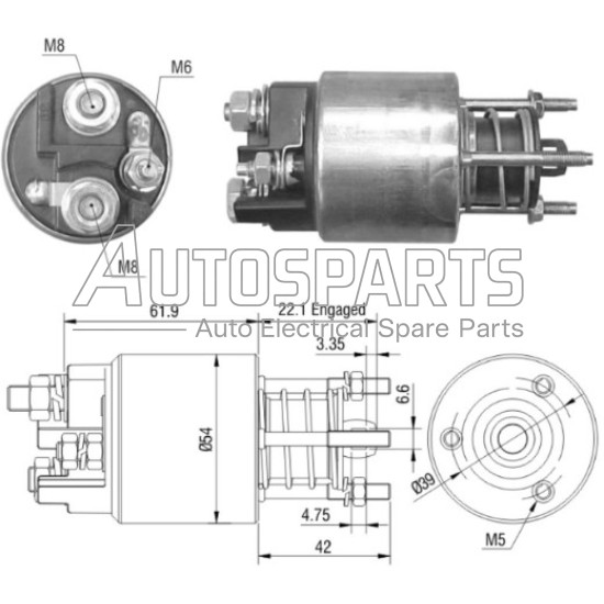 ZM8395 - ZM, ΜΠΟΥΤΟΝ ΜΙΖΑΣ MARELLI 12V NISSAN PRIMERA