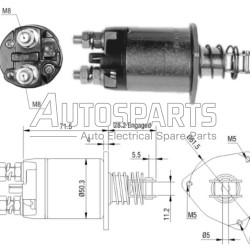 IA9222 - PROTECH, ΜΠΟΥΤΟΝ ΜΙΖΑΣ MARELLI 12V AUTOBIANCHI, FIAT, SEAT