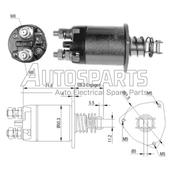 IA9222 - PROTECH, ΜΠΟΥΤΟΝ ΜΙΖΑΣ MARELLI 12V AUTOBIANCHI, FIAT, SEAT