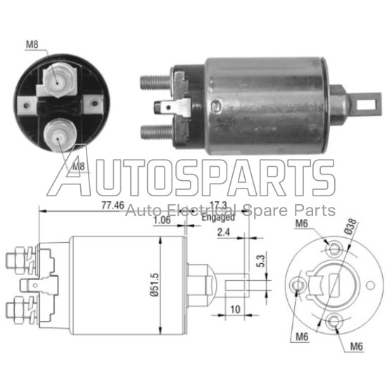 66-8300 - WAIGLOBAL, ΜΠΟΥΤΟΝ ΜΙΖΑΣ MITSUBISHI 12V