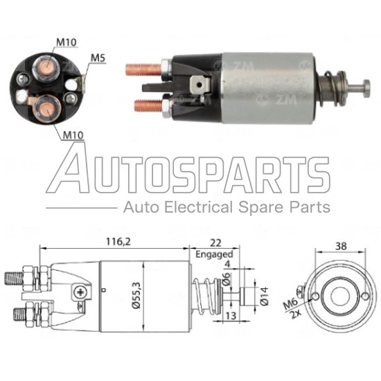 M371XB4171 - CASCO, ΜΠΟΥΤΟΝ ΜΙΖΑΣ MITSUBISHI 24V 