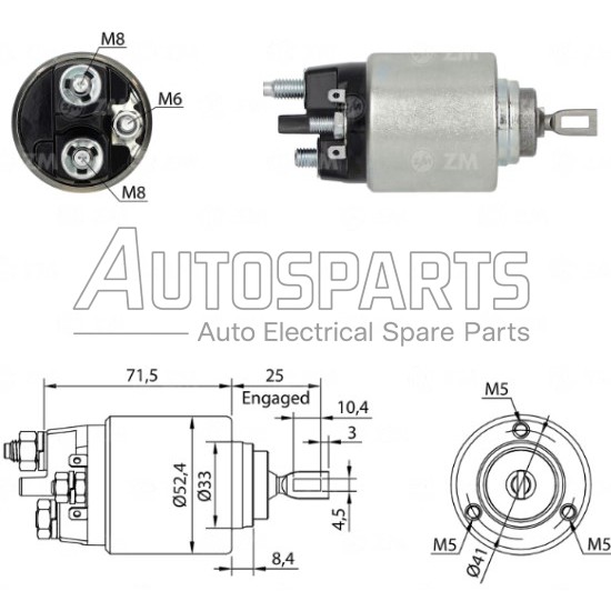 ZM5381 - ZM, ΜΠΟΥΤΟΝ ΜΙΖΑΣ BOSCH 12V MERCEDES A-CLASS, B-CLASS, VANEO