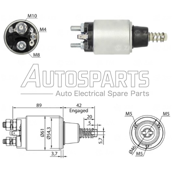 66-9195 - WAIGLOBAL, ΜΠΟΥΤΟΝ ΜΙΖΑΣ BOSCH 12V FORD, NEW HOLLAND