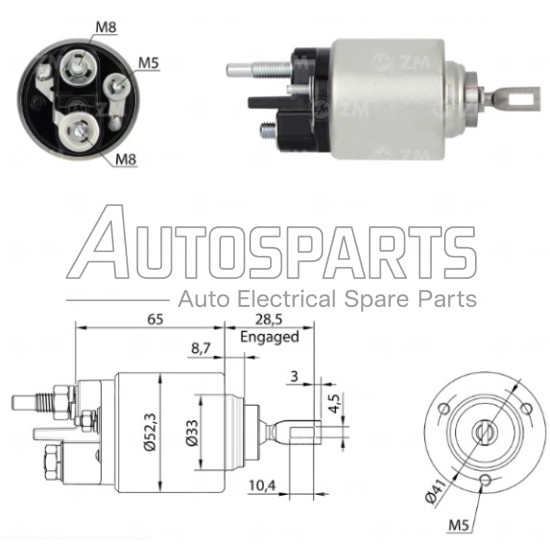 ZM1379ZB - ZM, ΜΠΟΥΤΟΝ ΜΙΖΑΣ BOSCH 12V NISSAN, RENAULT