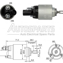 ZM8381 - ZM, ΜΠΟΥΤΟΝ ΜΙΖΑΣ BOSCH 12V AUDI, SEAT, SKODA, VW