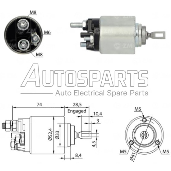 ZM6381 - ZM, ΜΠΟΥΤΟΝ ΜΙΖΑΣ BOSCH 12V IVECO DAILY, UZA PATRIOT