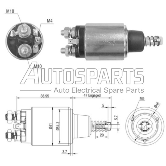 2339402140 - BOSCH, ΜΠΟΥΤΟΝ ΜΙΖΑΣ BOSCH 12V NEW HOLLAND 