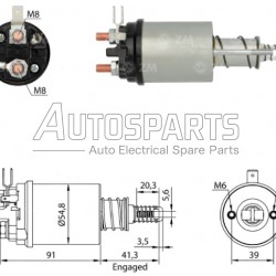 IA9199 - PROTECH, ΜΠΟΥΤΟΝ ΜΙΖΑΣ LUCAS 12V 2 ΒΙΔΕΣ BOSCH ΕΜΒΟΛΟ