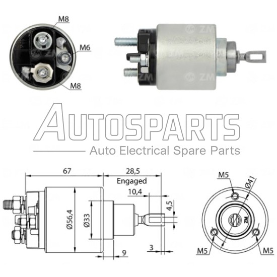 ZM973 - ZM, ΜΠΟΥΤΟΝ ΜΙΖΑΣ BOSCH 12V FORD
