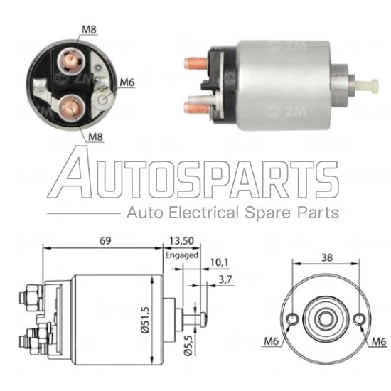 ZM961ZB - ZM, ΜΠΟΥΤΟΝ ΜΙΖΑΣ FORD 12V C-MAX, FIESTA, FOCUS, FOCUS C-MAX, FUSION, PUMA