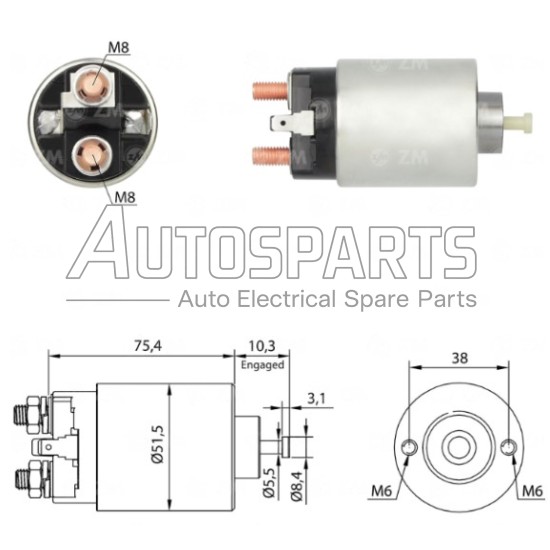 4.6276.9 - GEBE, ΜΠΟΥΤΟΝ ΜΙΖΑΣ MITSUBISHI 12V