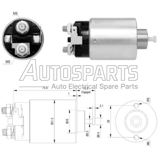 ZM7698ZB - ZM, ΜΠΟΥΤΟΝ ΜΙΖΑΣ MITSUBISHI 12V FORD, MAZDA