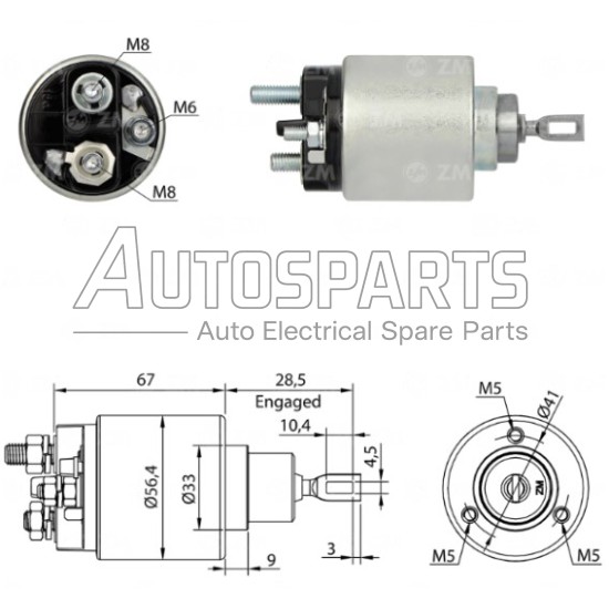 ZM973ZB - ZM, ΜΠΟΥΤΟΝ ΜΙΖΑΣ BOSCH 12V FORD