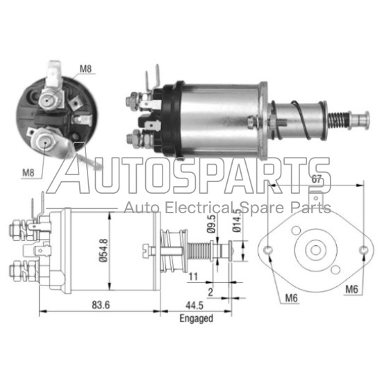 66-9200 - WAIGLOBAL, ΜΠΟΥΤΟΝ ΜΙΖΑΣ LUCAS 12V FORD, LEYLAND, LOMBARDINI 