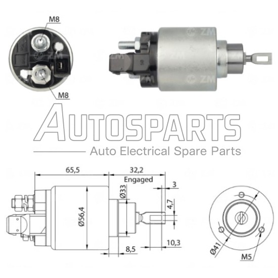 66-9173 - WAIGLOBAL, ΜΠΟΥΤΟΝ ΜΙΖΑΣ BOSCH 12V AUDI, SEAT, SKODA, VW