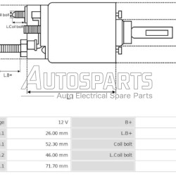 66-9190 - WAIGLOBAL, ΜΠΟΥΤΟΝ ΜΙΖΑΣ BOSCH 12V MERCEDES SPRINTER