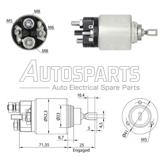 ZM378ZB - ZM, ΜΠΟΥΤΟΝ ΜΙΖΑΣ BOSCH 12V BMW 3, X3, Z3, Z4
