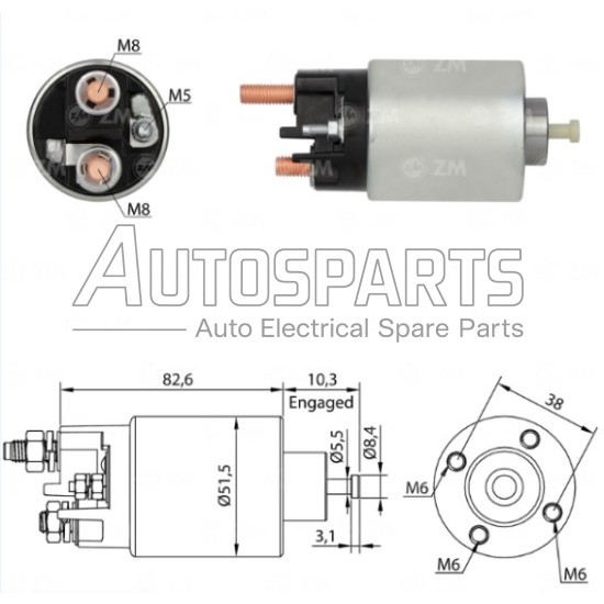 ZM6993ZB - ZM, ΜΠΟΥΤΟΝ ΜΙΖΑΣ MITSUBISHI 12V DACIA, NISSAN, RENAULT