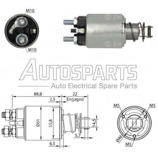 66-9302 - WAIGLOBAL, ΜΠΟΥΤΟΝ ΜΙΖΑΣ MARELLI 12V FIAT ΤΡΑΚΤΕΡ, IVECO DAILY