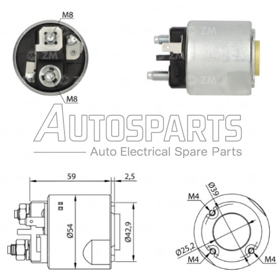 ZM2491ZB - ZM, ΜΠΟΥΤΟΝ ΜΙΖΑΣ VALEO 12V DACIA LOGAN, RENAULT CLIO, KANGOO, MEGANE, THALIA