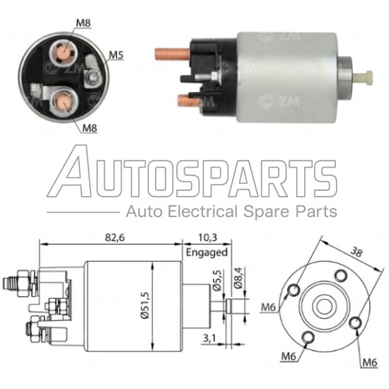 ZM6993 - ZM, ΜΠΟΥΤΟΝ ΜΙΖΑΣ MITSUBISHI 12V DACIA, NISSAN, RENAULT