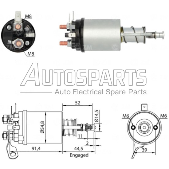 ZM612ZB - ZM, ΜΠΟΥΤΟΝ ΜΙΖΑΣ LUCAS 12V 2 ΒΙΔΕΣ 