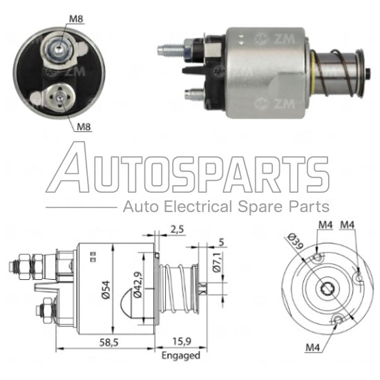 IA9613 - PROTECH, ΜΠΟΥΤΟΝ ΜΙΖΑΣ VALEO 12V FIAT, OPEL, LANCIA MULTIJET