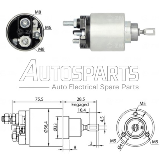 ZM2479ZB - ZM, ΜΠΟΥΤΟΝ ΜΙΖΑΣ BOSCH 12V CITROEN JUMPER, FIAT DUCATO, PEUGEOT BOXER 