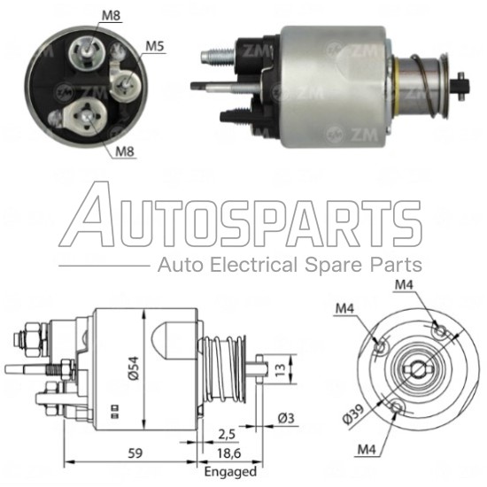 ZM5494ZB - ZM, ΜΠΟΥΤΟΝ ΜΙΖΑΣ VALEO 12V RENAULT 