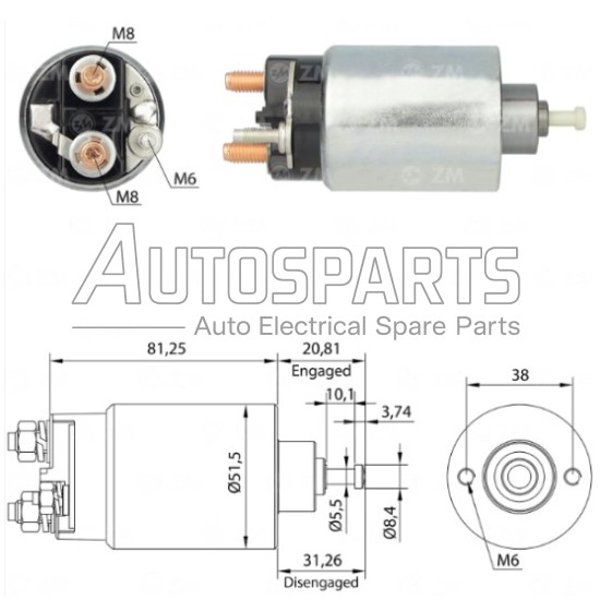 ZM761ZB - ZM, ΜΠΟΥΤΟΝ ΜΙΖΑΣ FORD 12V 