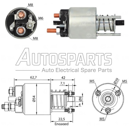 ZM4395ZB - ZM, ΜΠΟΥΤΟΝ ΜΙΖΑΣ MARELLI 12V FIAT PALIO, PANDA, SEICENTO, STRADA