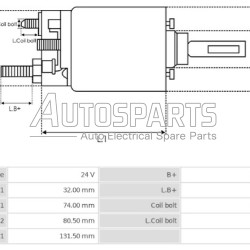 66-107 - WAIGLOBAL, ΜΠΟΥΤΟΝ ΜΙΖΑΣ DELCO REMY 24V 40MT, 50MT CATERPILLAR