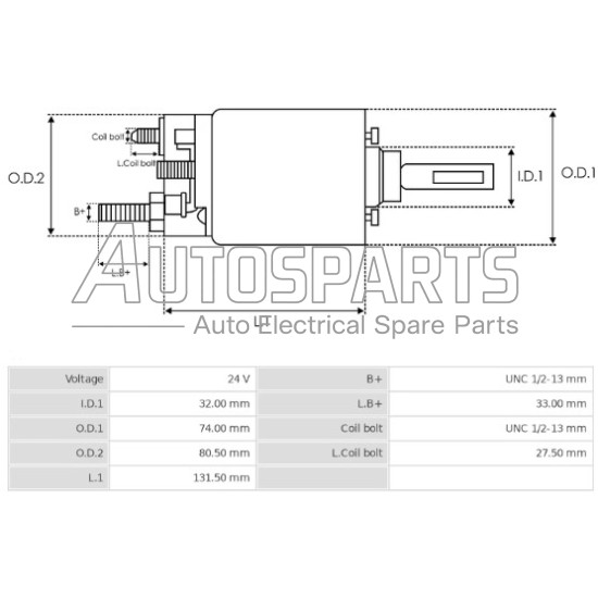 66-107 - WAIGLOBAL, ΜΠΟΥΤΟΝ ΜΙΖΑΣ DELCO REMY 24V 40MT, 50MT CATERPILLAR