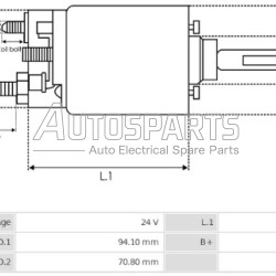 46035.1 - GEBE, ΜΠΟΥΤΟΝ ΜΙΖΑΣ BOSCH 24V FKB ΚΑΤΩ (ΨΥΧΡΗΣ)