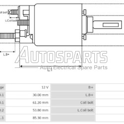 16906711 - ISKRA / LETRIKA / MAHLE, ΜΠΟΥΤΟΝ ΜΙΖΑΣ ISKRA 12V LANDINI