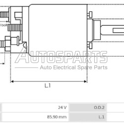 46054.1 - GEBE, ΜΠΟΥΤΟΝ ΜΙΖΑΣ BOSCH 24V FKB ΕΠΑΝΩ (ΨΥΧΡΗΣ) 