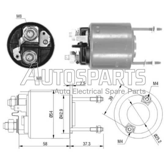 ZM594 - ZM, ΜΠΟΥΤΟΝ ΜΙΖΑΣ VALEO 12V RENAULT 9, 11, TRAFIC