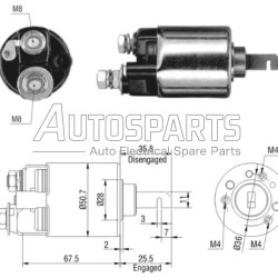 SS-1691 - NEW ERA, ΜΠΟΥΤΟΝ ΜΙΖΑΣ MITSUBA 12V HONDA ACCORD, CIVIC, CONCERTO, CRX, PRELUDE