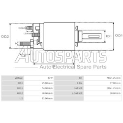 037245.00 - MENBERS, ΜΠΟΥΤΟΝ ΜΙΖΑΣ MARELLI 12V FIAT Cinquecento - Seicento