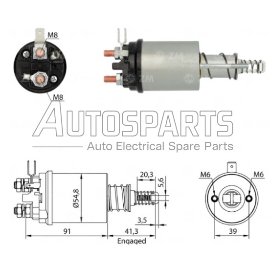 ZM613ZB - ZM, ΜΠΟΥΤΟΝ ΜΙΖΑΣ LUCAS 12V 2 ΒΙΔΕΣ BOSCH ΕΜΒΟΛΟ