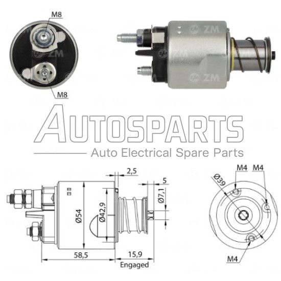 ZM1495ZB - ZM, ΜΠΟΥΤΟΝ ΜΙΖΑΣ VALEO 12V FIAT, OPEL, LANCIA MULTIJET