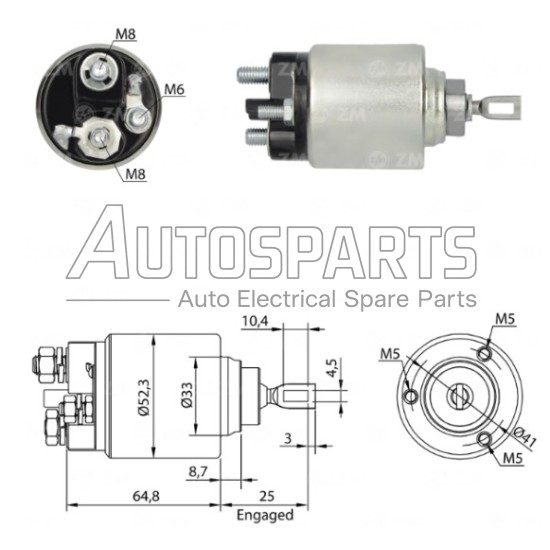 ZM1371ZB - ZM, ΜΠΟΥΤΟΝ ΜΙΖΑΣ BOSCH 12V FORD