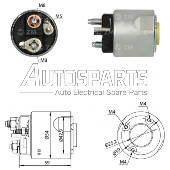 ZM6492ZB - ZM, ΜΠΟΥΤΟΝ ΜΙΖΑΣ VALEO 12V NISSAN KUBISTAR