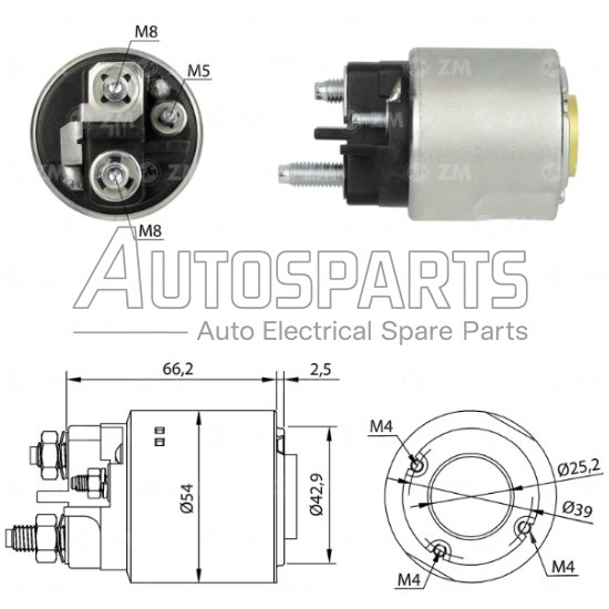 ZM3497ZB - ZM, ΜΠΟΥΤΟΝ ΜΙΖΑΣ VALEO 12V CITROEN, PEUGEOT, TOYOTA