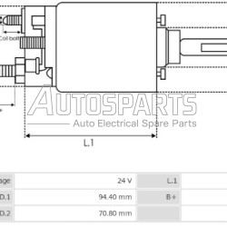 SS0001(OEM) - AS-PL, ΜΠΟΥΤΟΝ ΜΙΖΑΣ BOSCH 24V FKB ΚΑΤΩ (ΨΥΧΡΗΣ)