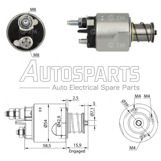 4.6225.9 - GEBE, ΜΠΟΥΤΟΝ ΜΙΖΑΣ VALEO 12V FIAT, OPEL, LANCIA MULTIJET